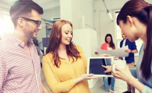 business, communication, startup and people concept