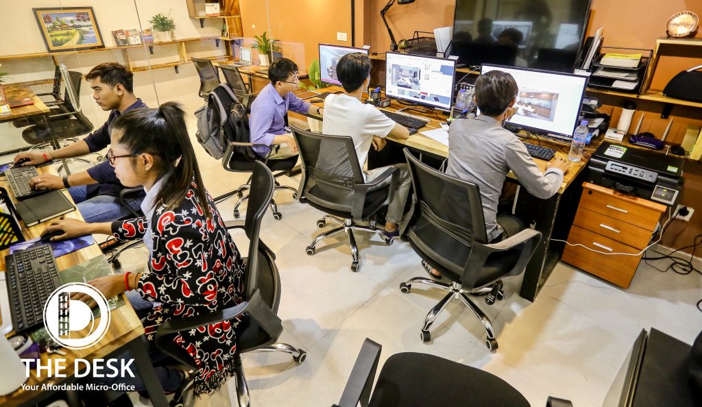 The desk coworking space