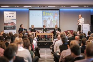 Presenters at the Coworking Europe Conference in 2018.