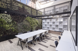 A desk at Co+Labora in Colombia's Bogotá.