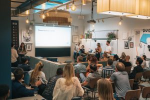 A members' event at OneCoWork in Barcelona.