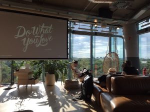 A coworking space.