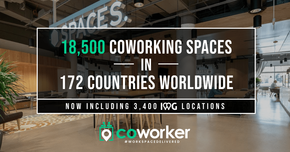 With IWG Now Listed on Coworker, We’ve Reached 18,500 Spaces!
