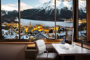 A coworking space in St. Moritz.