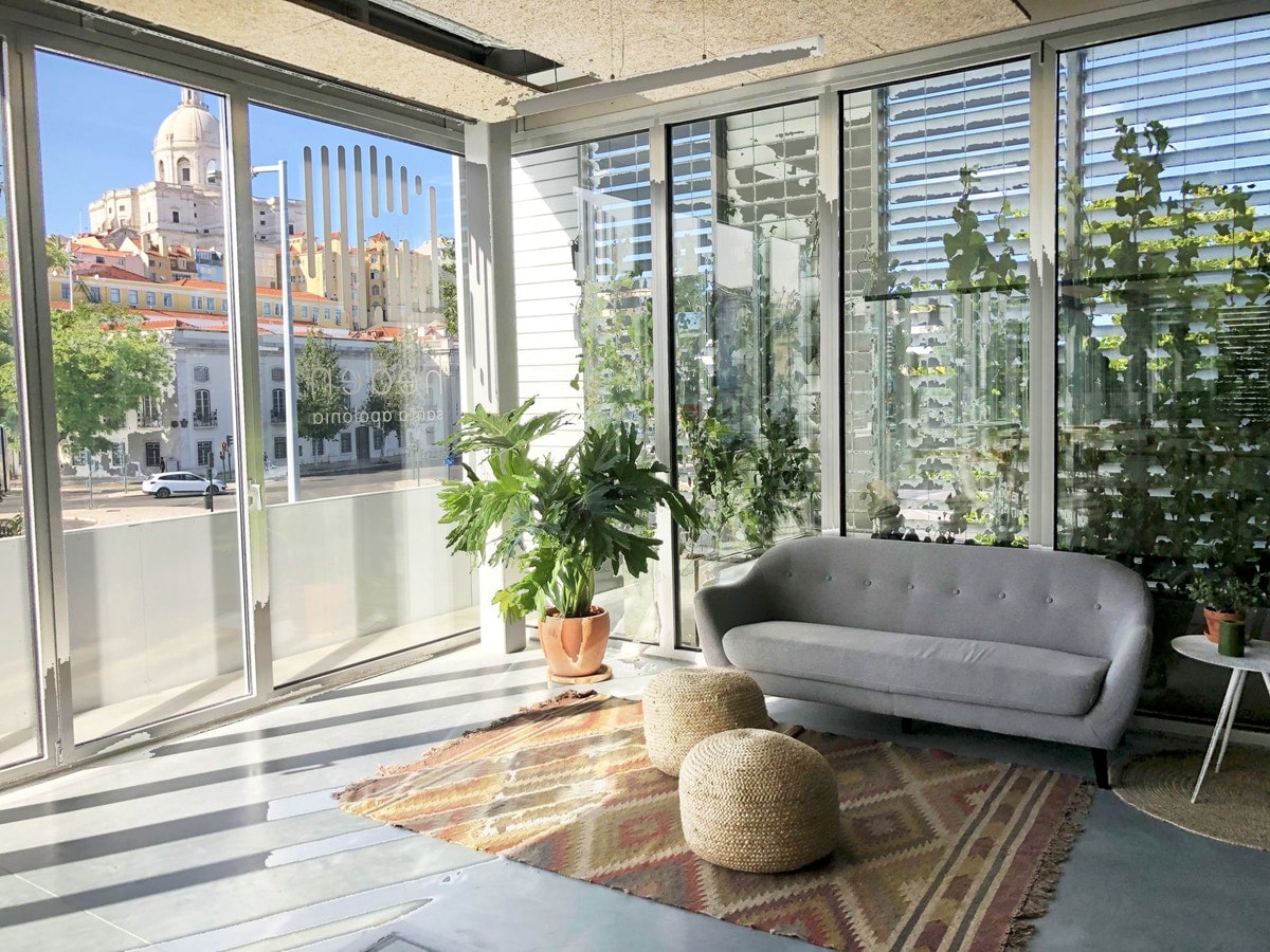 Lisbon coworking space rooftop view digital nomads