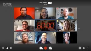 An image of a virtual team video conference.