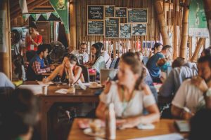 A view of Hubud Coworking in Bali.