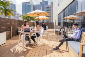 A view of one of The Hive's coworking spaces in Hong Kong.