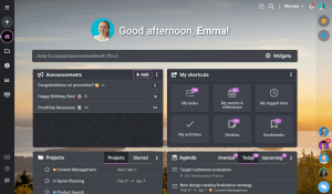 A view of a time-tracking app.