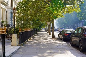 A photo of a London street.