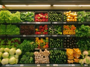 A view of a grocery store.