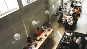 A coworking space in Seoul.