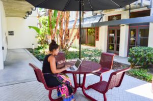 A view of a coworking space in San Diego, California.