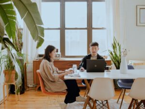 A view of a flexible office space.