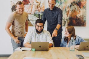 A view of a happy coworking space.