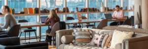 A view of a London coworking space.