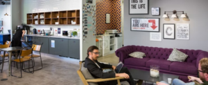 A view of a London coworking space.